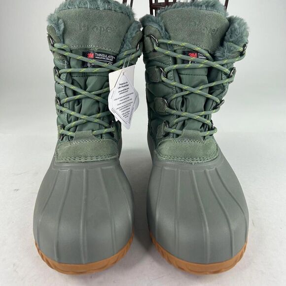 Propet Ingrid Womens Green Thyme Cold Weather Boots US 10 Whide WTPF Winter Boot - Picture 2 of 12